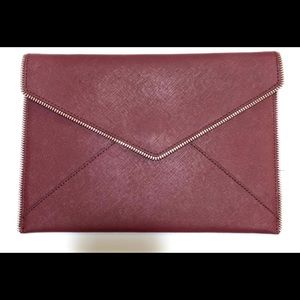 Rebecca Minkoff Leo Envelope Clutch. Oxblood